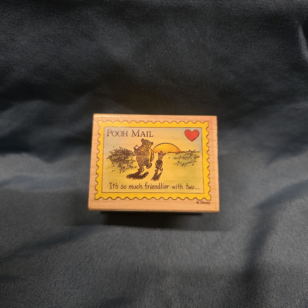 Pooh Mail Stamp - Wooden Design Disney All Night Media